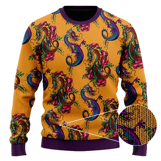 The Mighty Shenron Colorful Artwork DBZ Ugly Sweatshirt