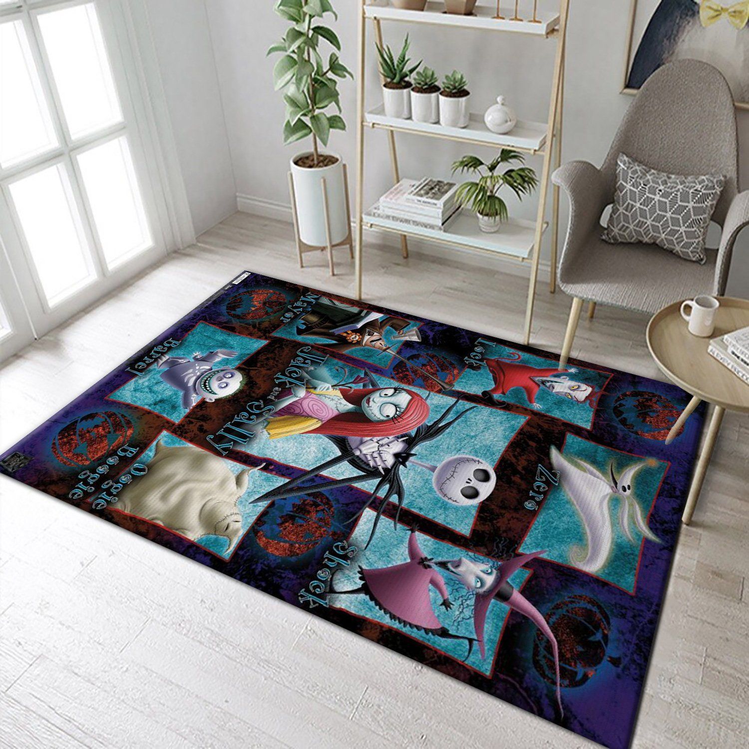 The Nightmare Before Christmas Characters Rectangle Rug – Custom Size And Printing