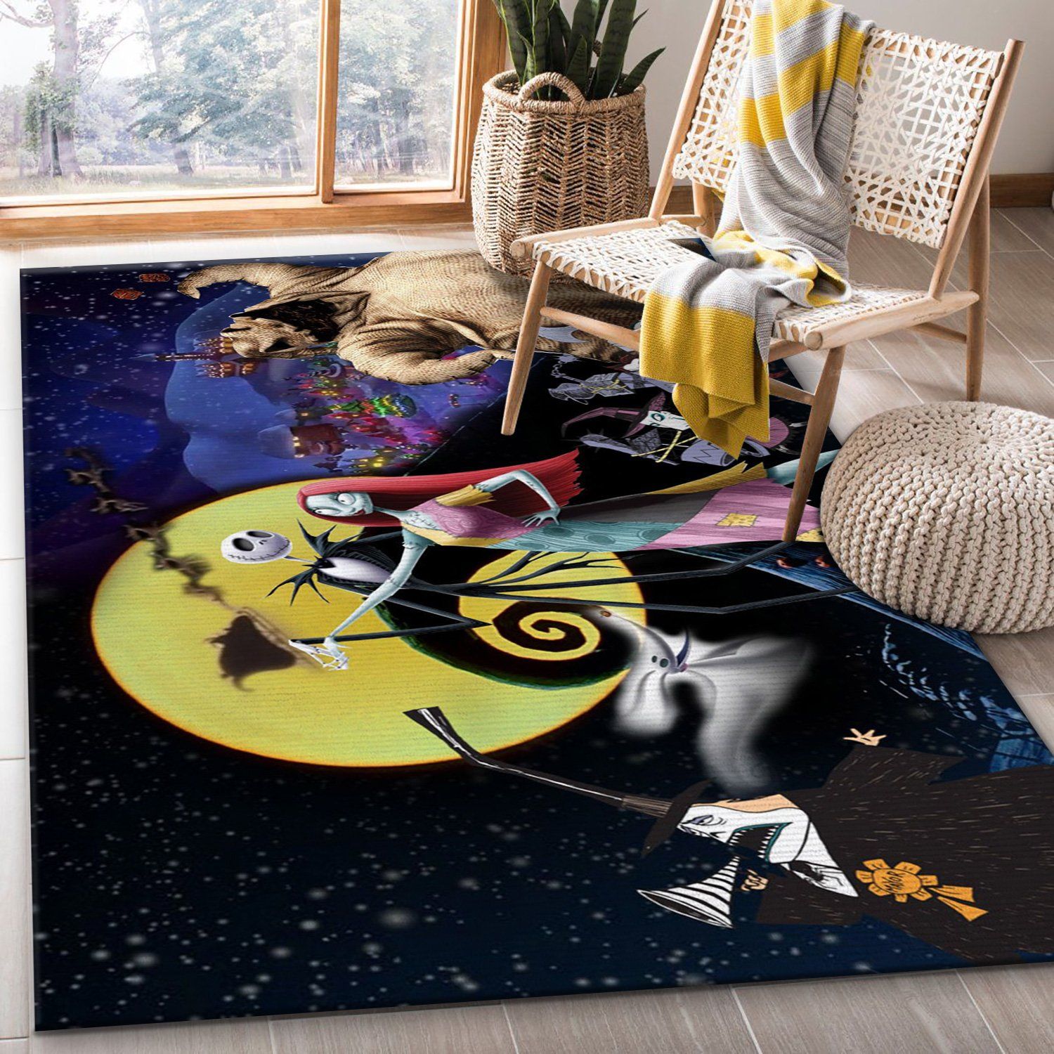 The Nightmare Before Christmas Rectangle Rug – Custom Size And Printing
