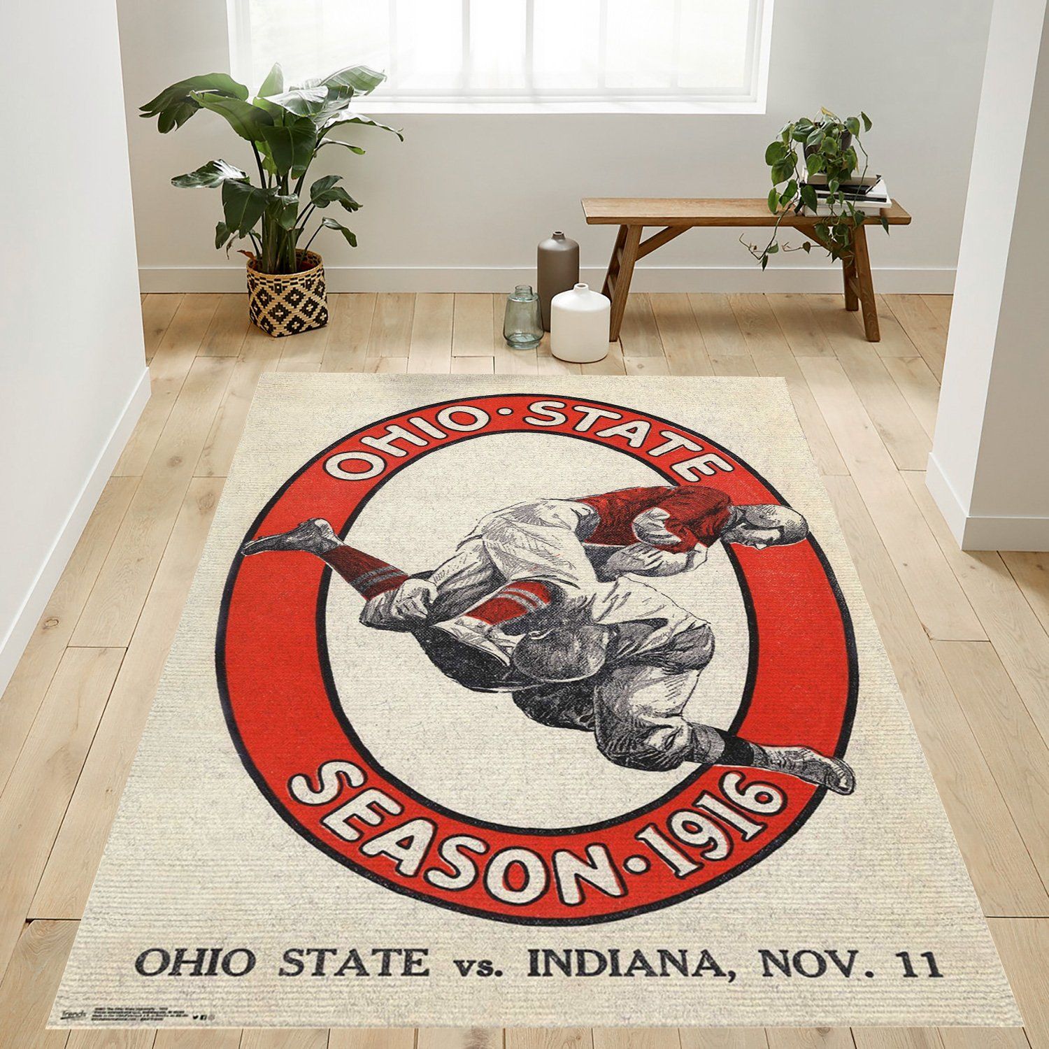 The Ohio State University Buckeyes Rectangle Rug – Custom Size And Printing
