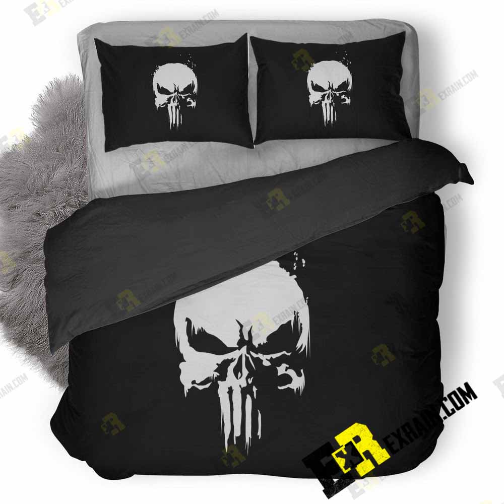The Punisher Logo 3D 3D Customized Duvet Cover Bedding Set