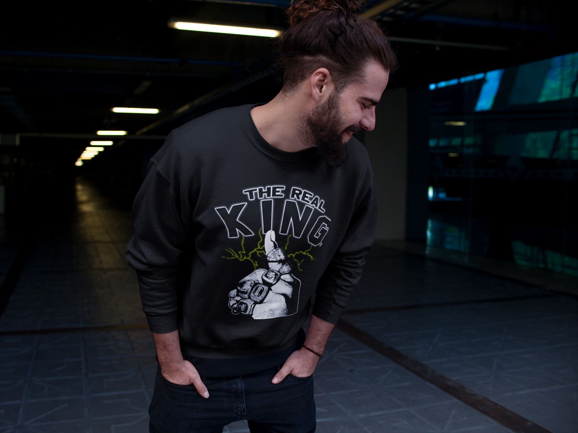 The Real King Unisex Sweater – Air Jordan 1 Visionaire, Sneakers Matching Sweater
