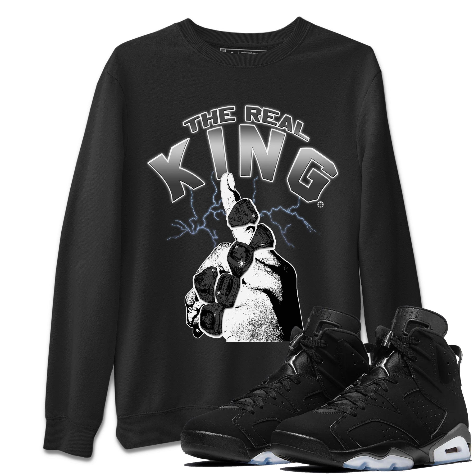 The Real King Unisex Sweater – Air Jordan 6 Chrome, Sneakers Matching Sweater