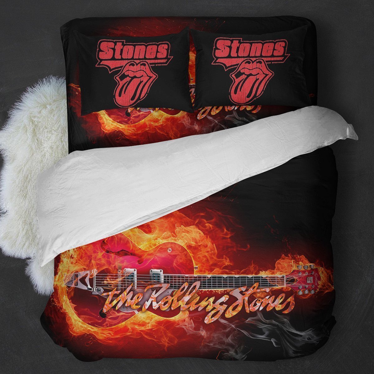 The Rolling Stone Guitar Duvet Cover Bedding Set