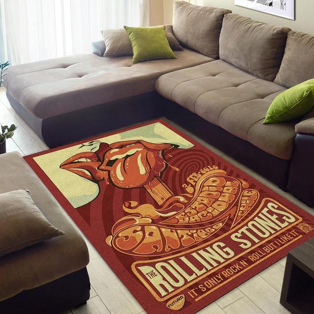 The Rolling Stones Sudamerican Concert Area Rectangle Rug