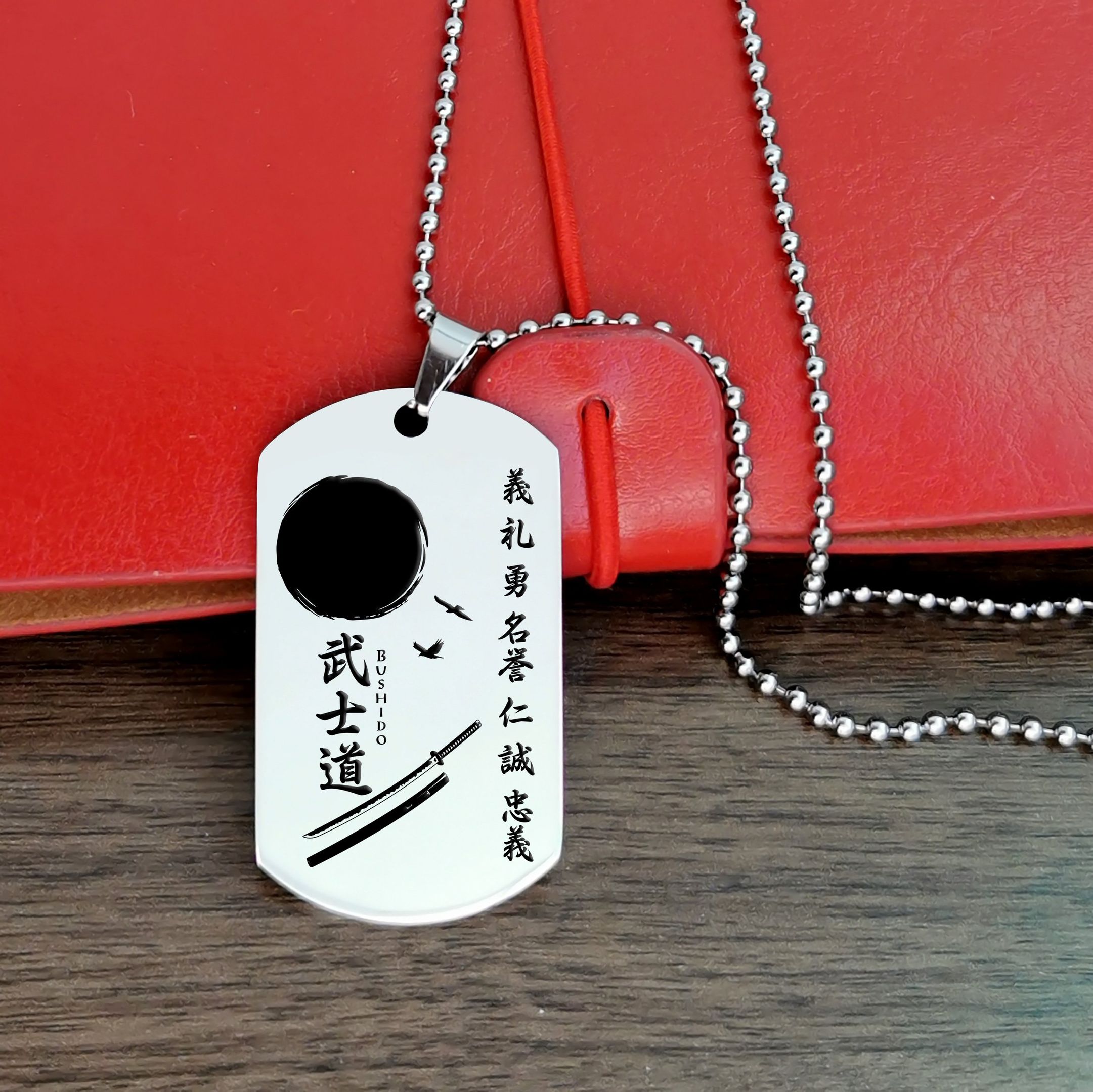 The Seven Virtures Of Bushido – Samurai Dog Tag