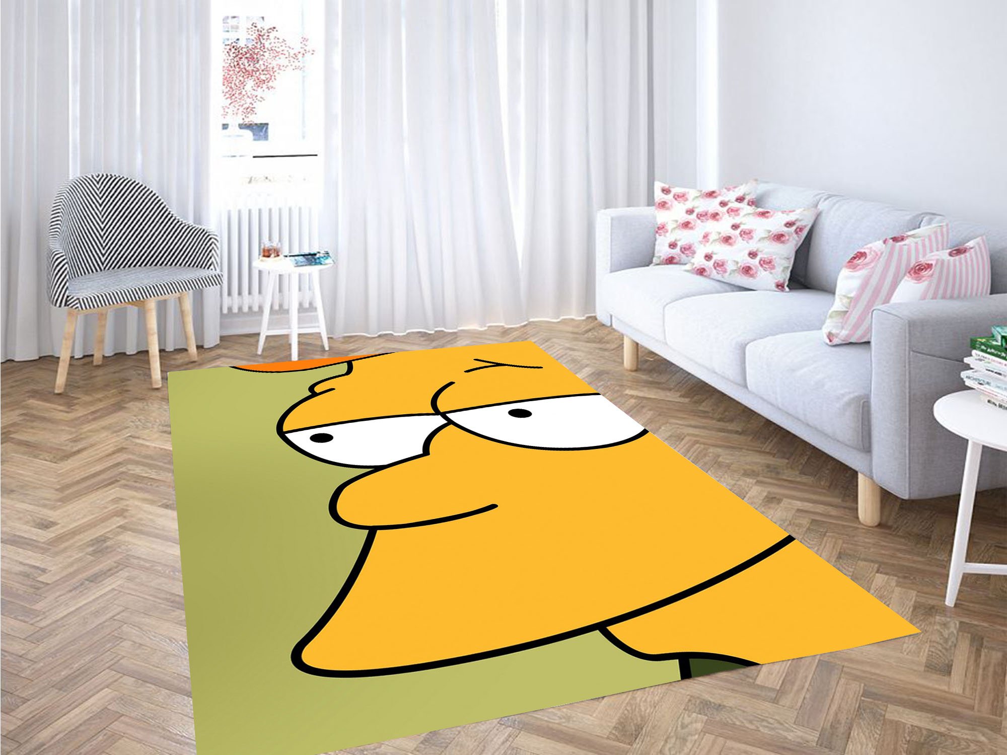 The Simpsons Close Up Character Carpet Rectangle Rug