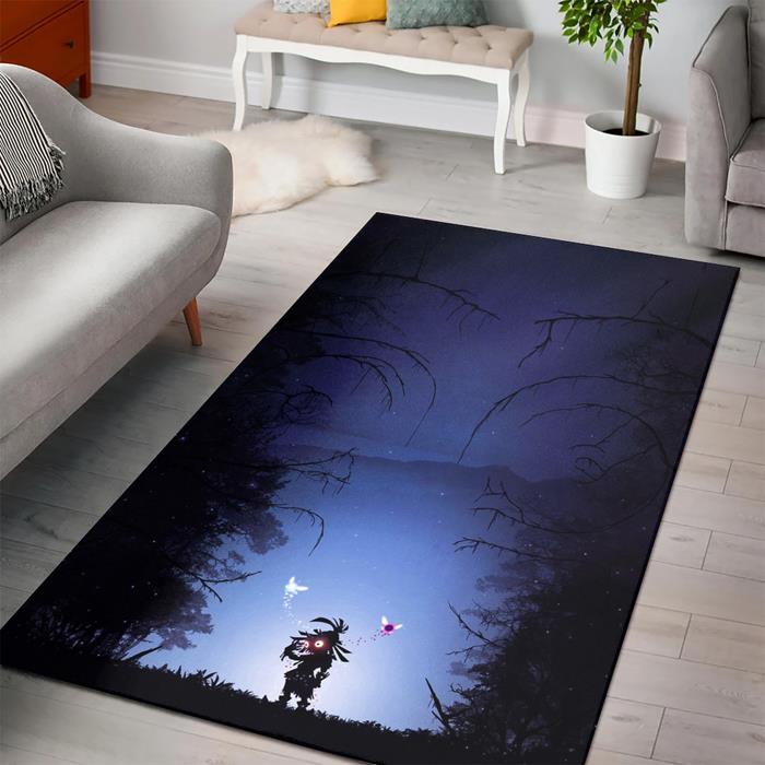 The Skull Kid of Zelda Rectangle Rug – Custom Size And Printing