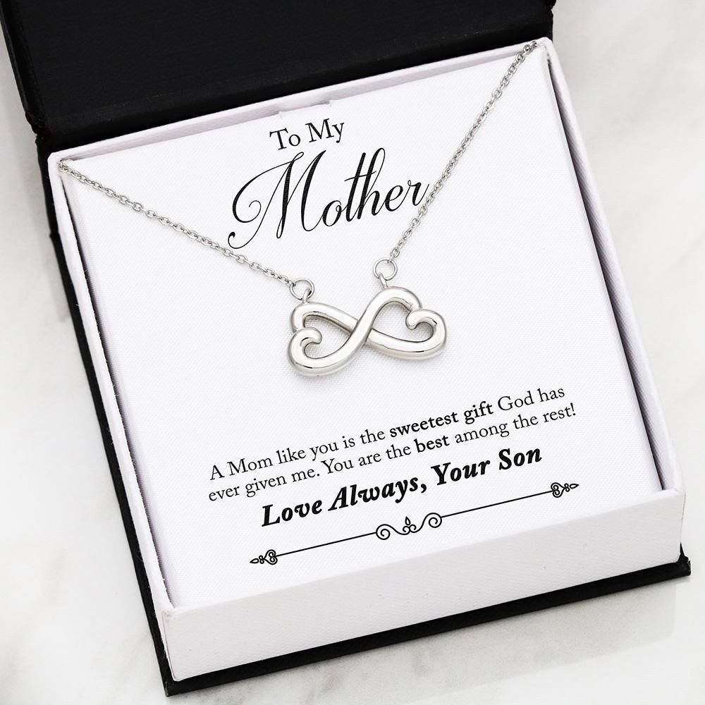The Sweetest Gift From God Infinity Heart Necklace For Mom