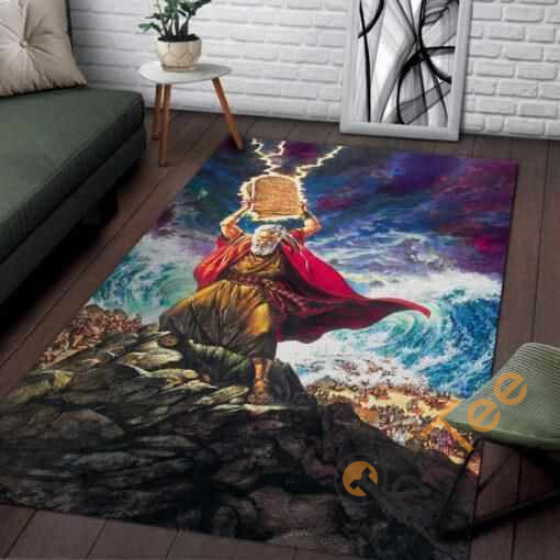The Ten Commandments Area Rectangle Rug