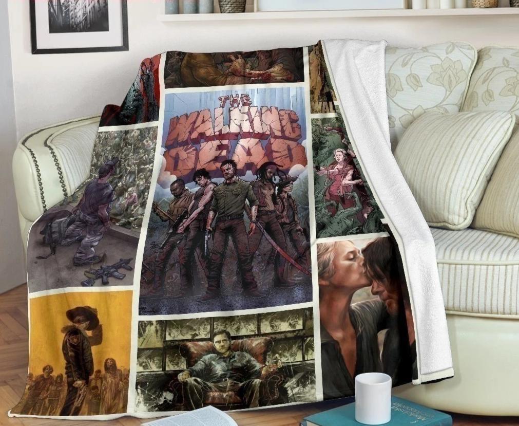 The Walking Dead Sherpa Blanket Cozy Blanket Fleece Blanket