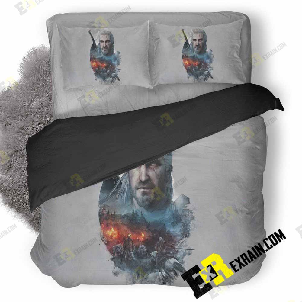 The Witcher Geralt Of Rivia Artwork Hd 3D Customized Duvet Cover Bedding Set