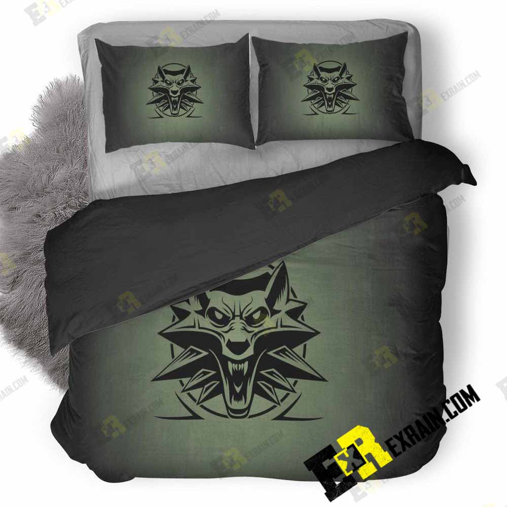 The Witcher Logo Image 3D Customized Duvet Cover Bedding Set