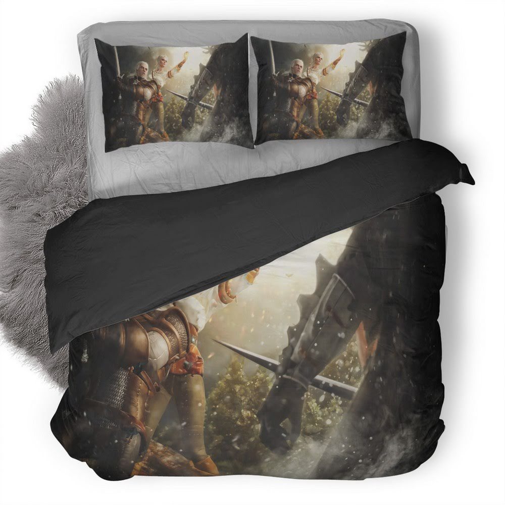 The Witcher Wild Hunt 3 3D Customized Duvet Cover Bedding Set
