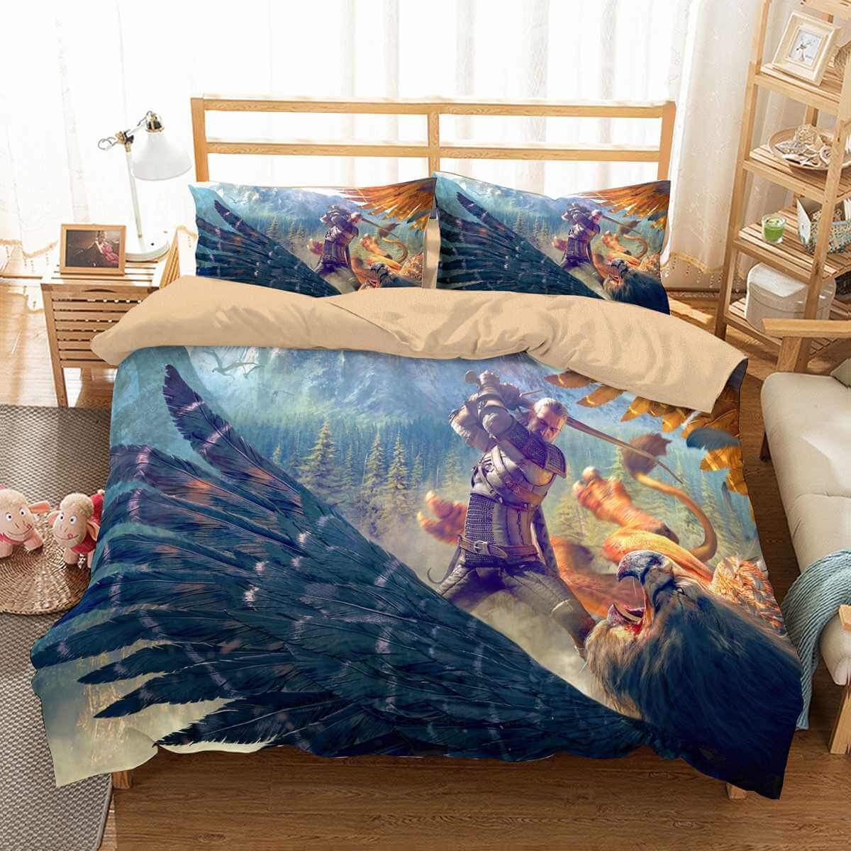 The Witcher Wild Hunt 3D Customized Duvet Cover Bedding Set