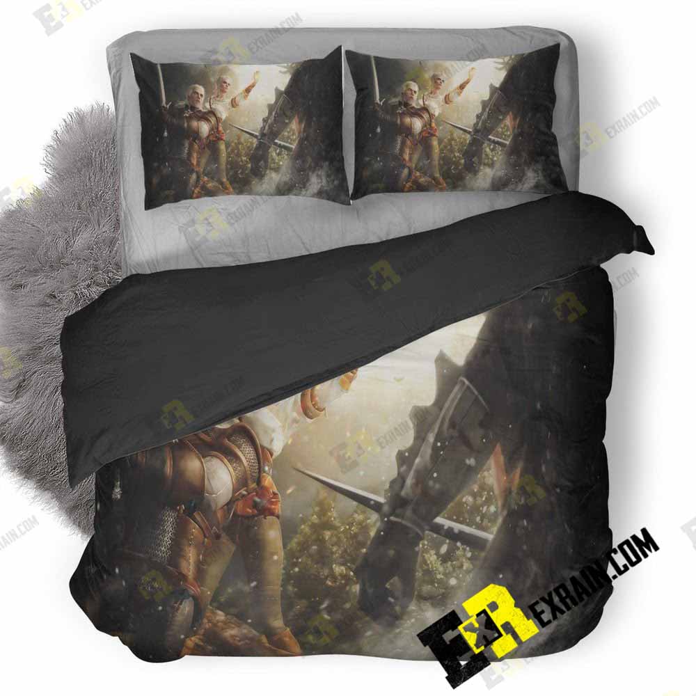 The Witcher Wild Hunt Game Art 8 3D Customized Duvet Cover Bedding Set
