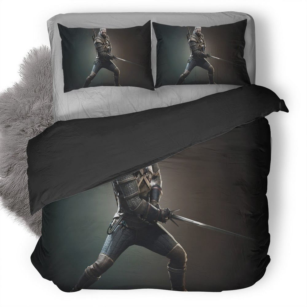 The Witcher Wild Hunt Geralt 3D Customized Duvet Cover Bedding Set