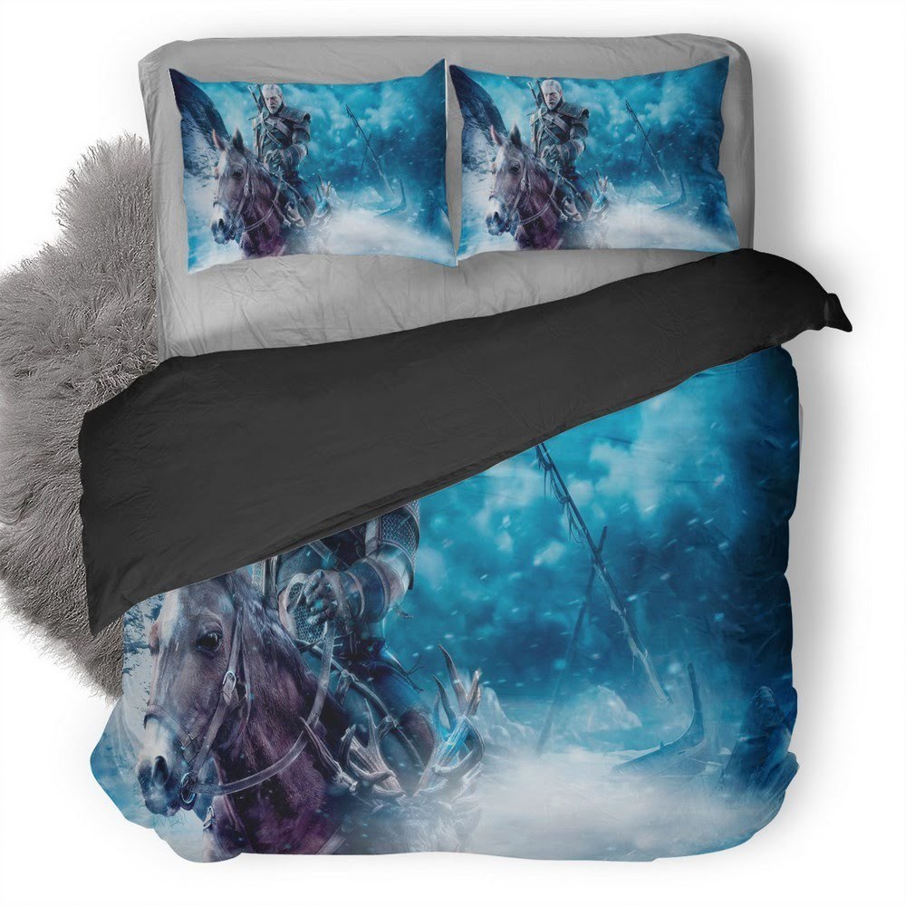 The Witcher Wild Hunt Geralt 3D Customized Duvet Cover Bedding Set