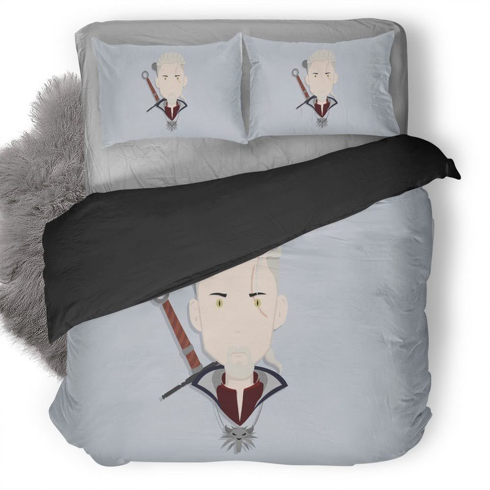 The Witcher Wild Hunt Geralt 3D Customized Duvet Cover Bedding Set
