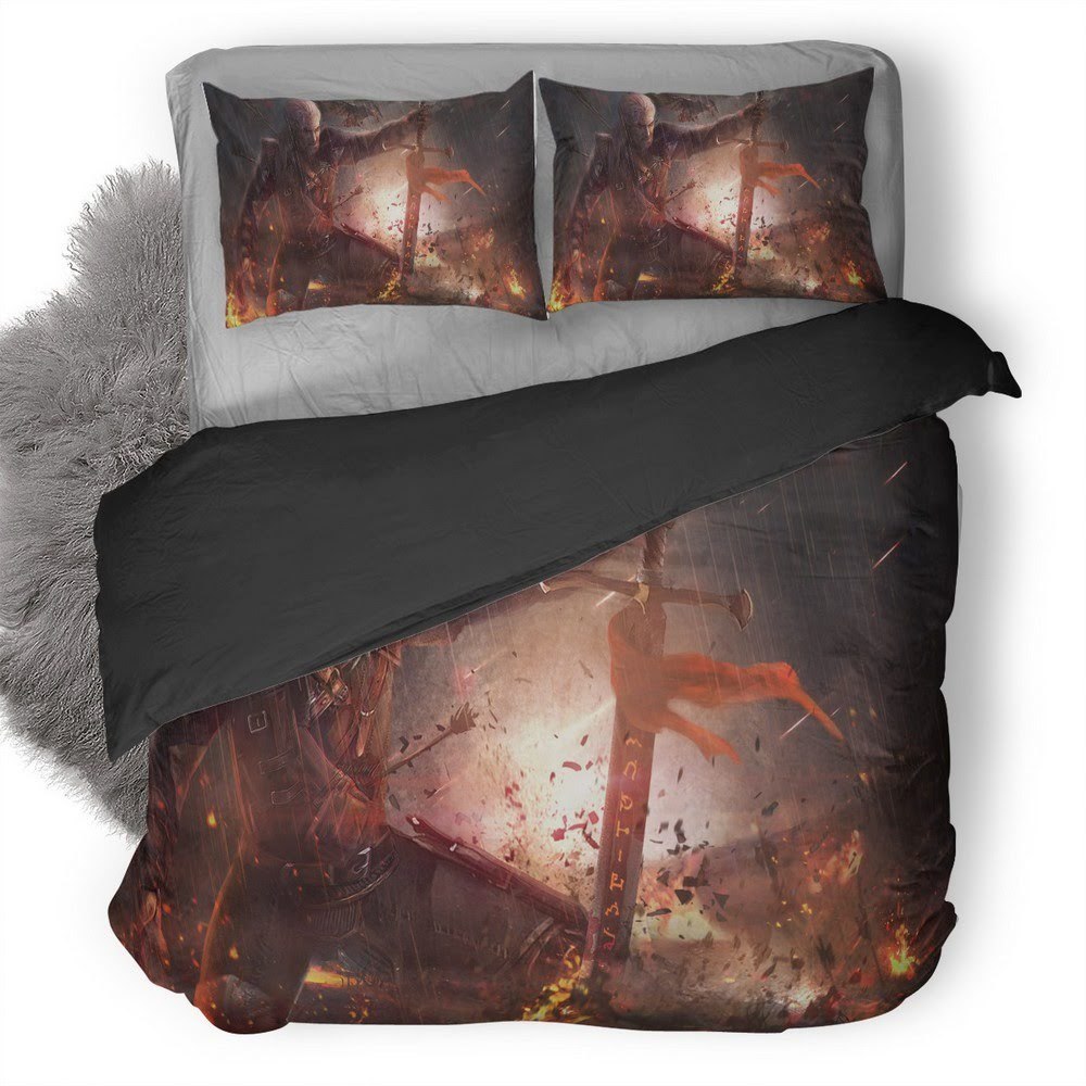 The Witcher Wild Hunt Geralt 3D Customized Duvet Cover Bedding Set