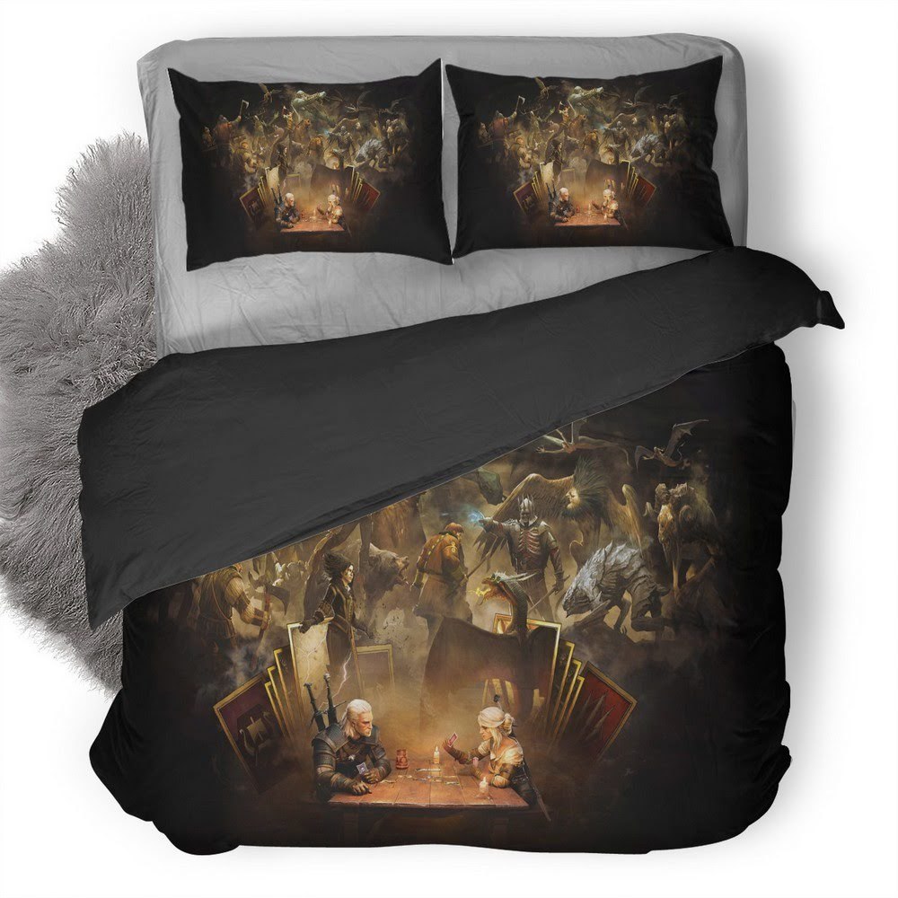 The Witcher Wild Hunt Gwent 3D Customized Duvet Cover Bedding Set