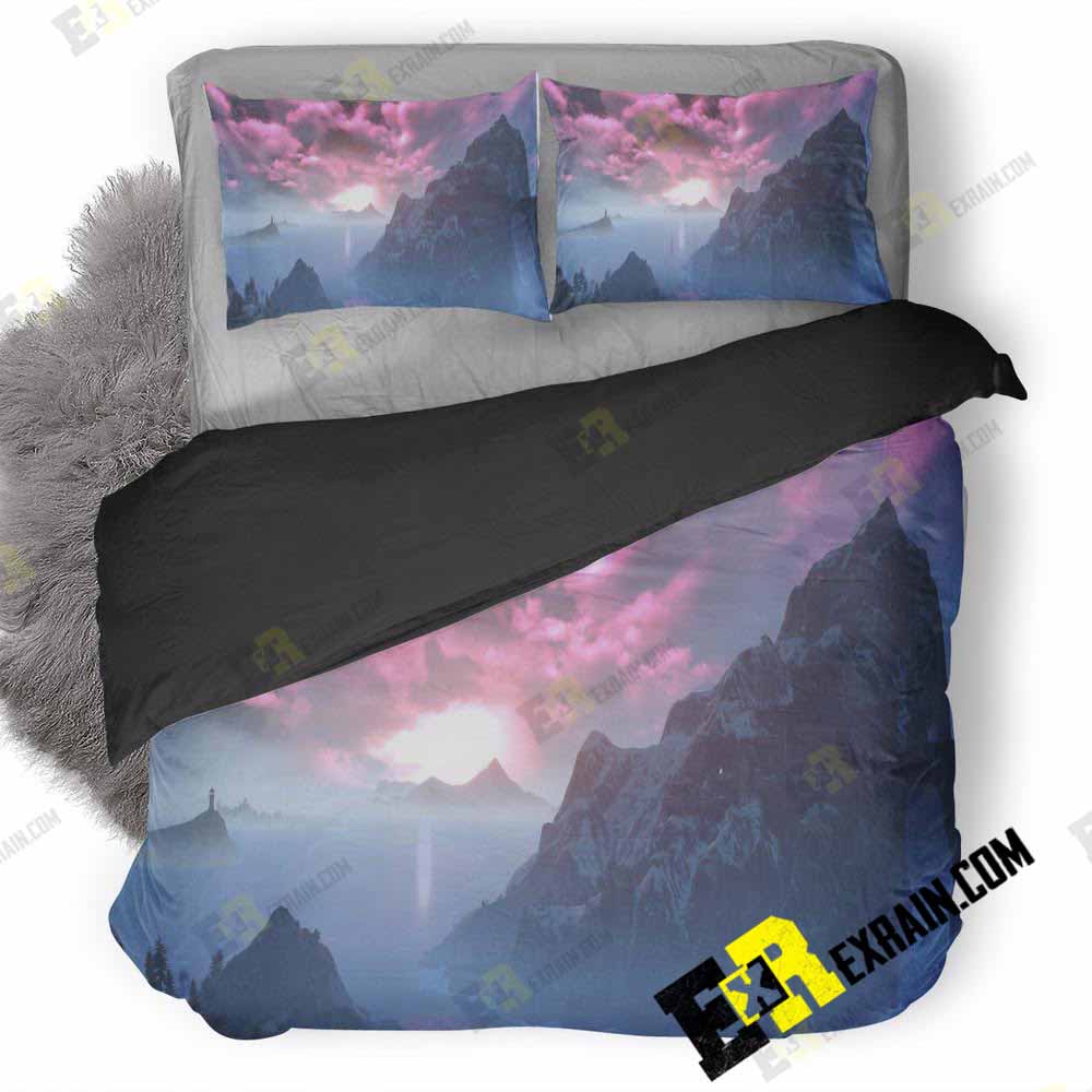 The Witcher Wild Hunt Weather Screenshot Sx 3D Customized Duvet Cover Bedding Set