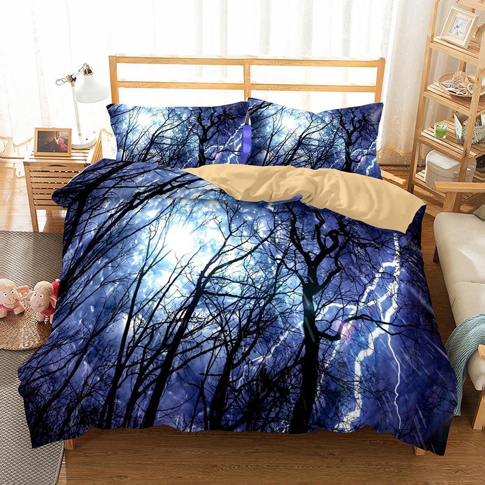 Theme Digital Printing Lightning Hurricane Florence Path Homeupplies 3D Customized Duvet Cover Bedding Set