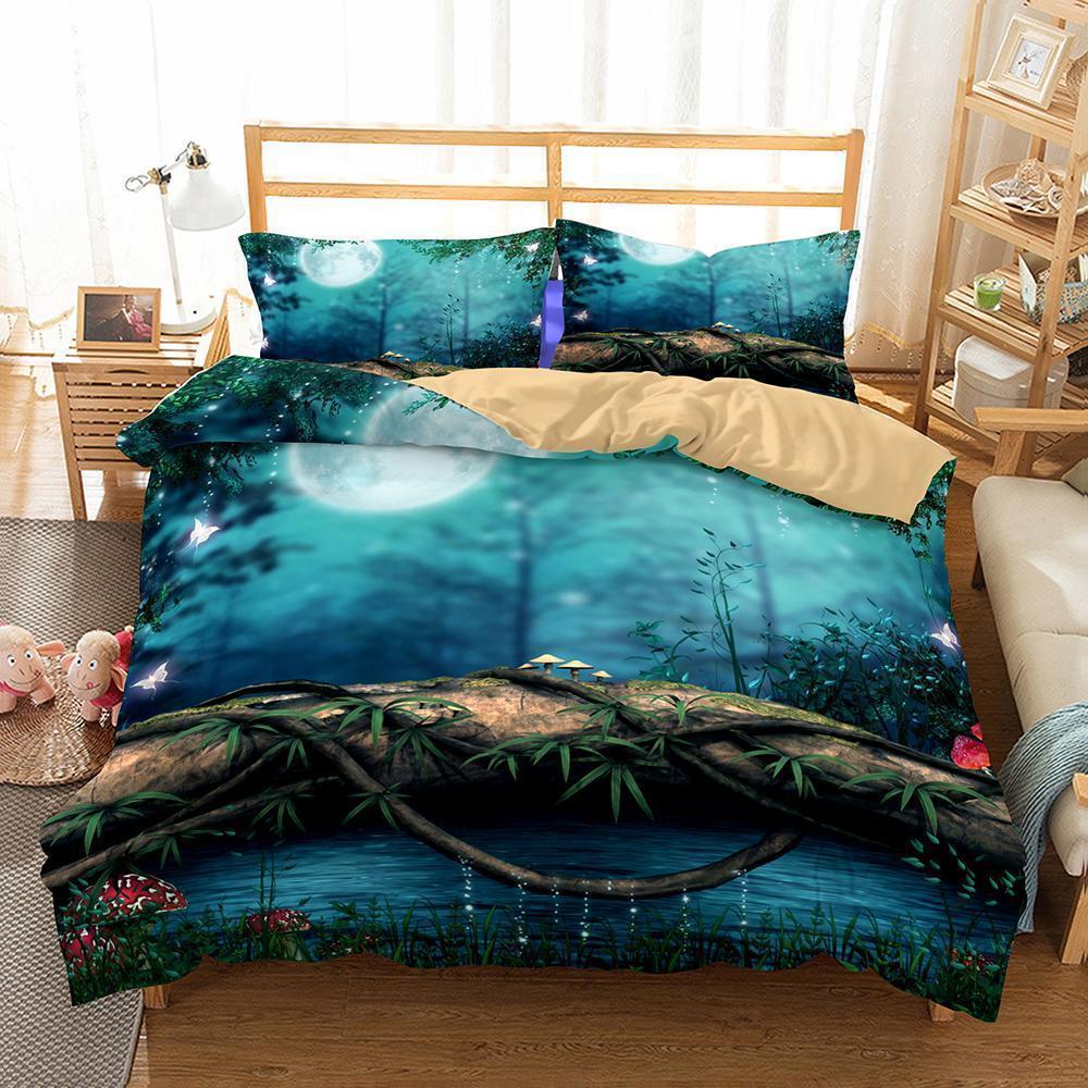 Theme Dream Forest Digital Printing Homeupplies Piece Variousizess 3D Customized Duvet Cover Bedding Set