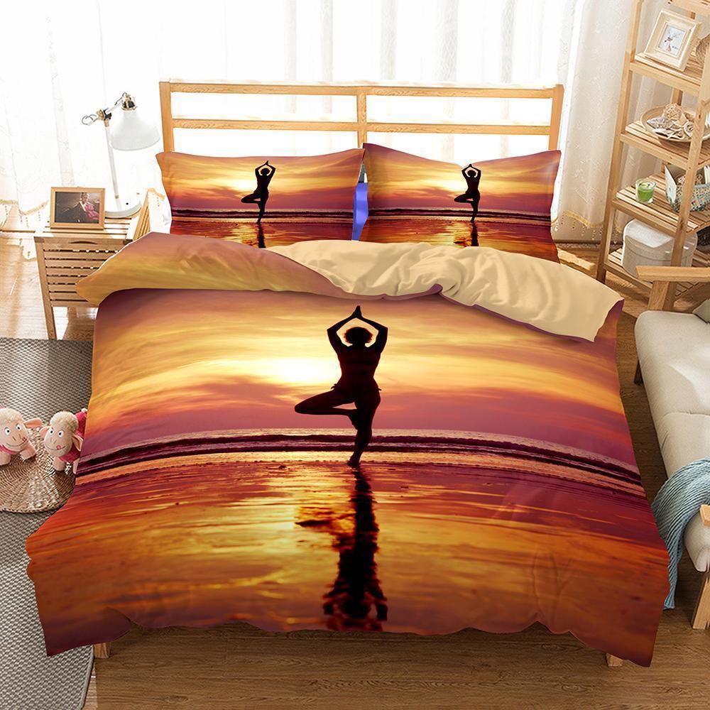 Theme Of Printed Yoga Zen Household Items Multisizeelections 3D Customized Duvet Cover Bedding Set