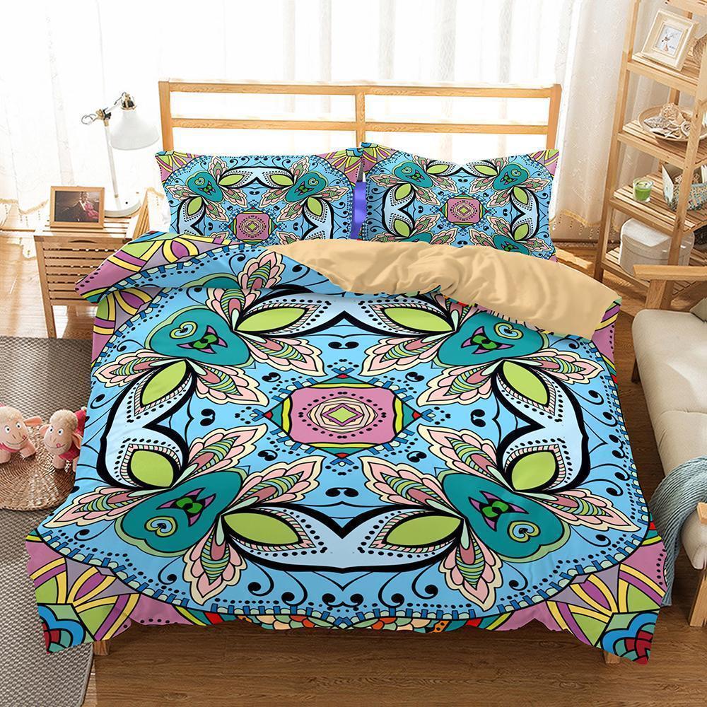 Theme Piece Bohemiantyle Printed Uitable For Allizes Of Household Itemss 3D Customized Duvet Cover Bedding Set
