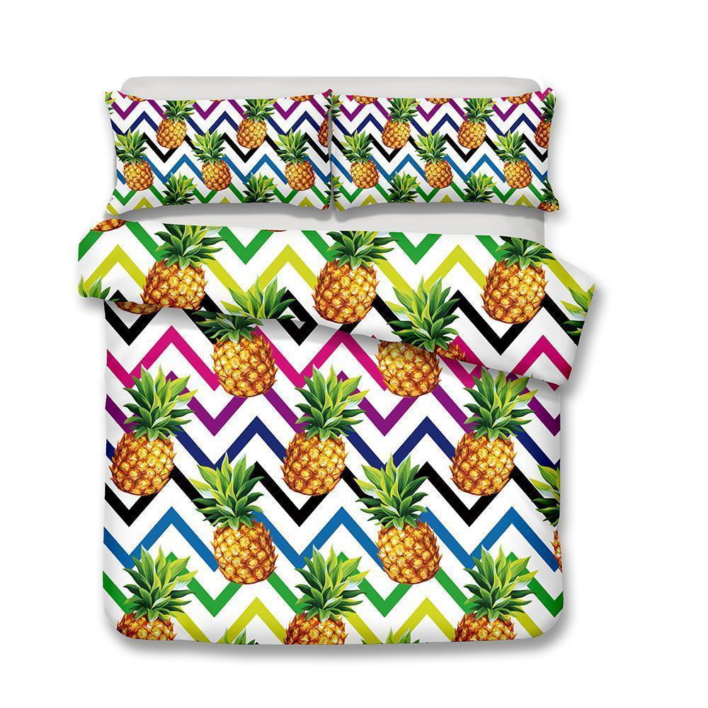 Theme Printing Fruit Pineapple Home Decoration Design Multisizeelections 3D Customized Duvet Cover Bedding Set