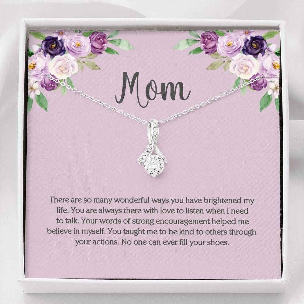 There Are So Many Wonderful Ways Gift For Mom 14k White Gold Alluring Beauty Necklace