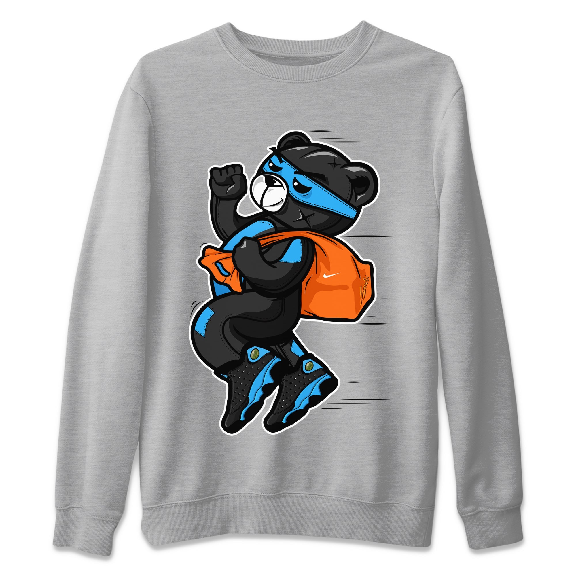 Thief Bear Unisex Sweater – Air Jordan 13 UNC, Sneakers Matching Sweater