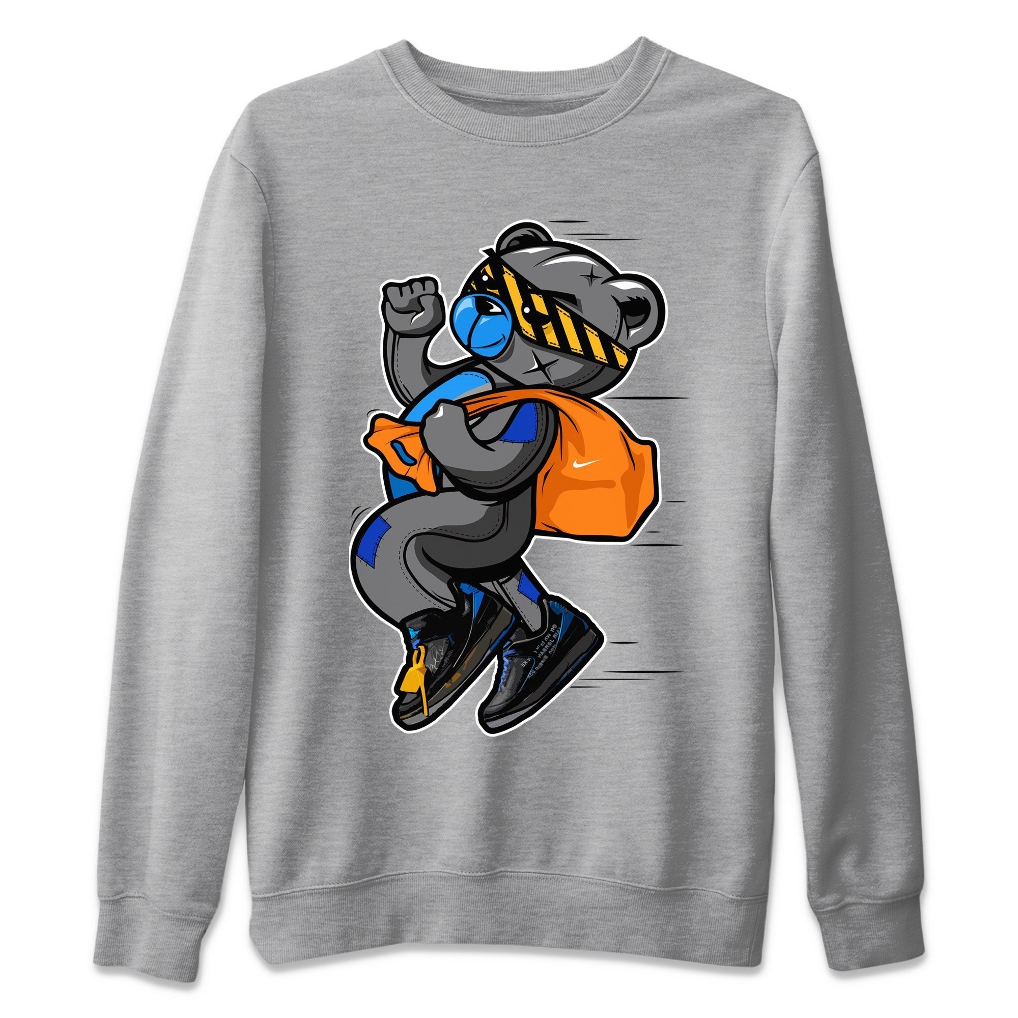 Thief Bear Unisex Sweater – Air Jordan 2 OFF-WHITE Black Blue, Sneakers Matching Sweater