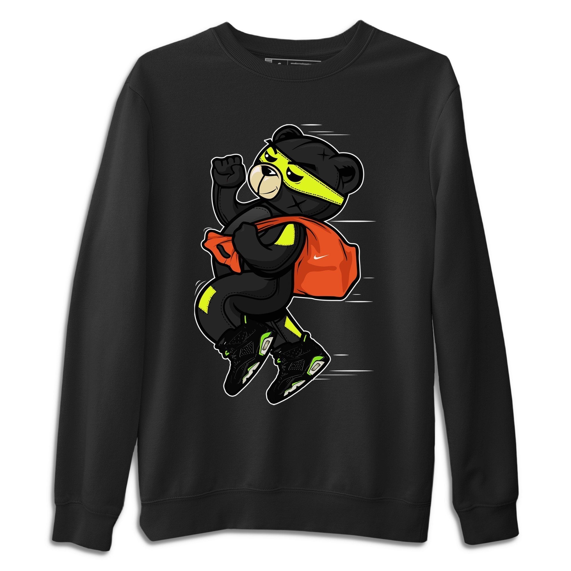 Thief Bear Unisex Sweater – Air Jordan 6 Electric Green, Sneakers Matching Sweater