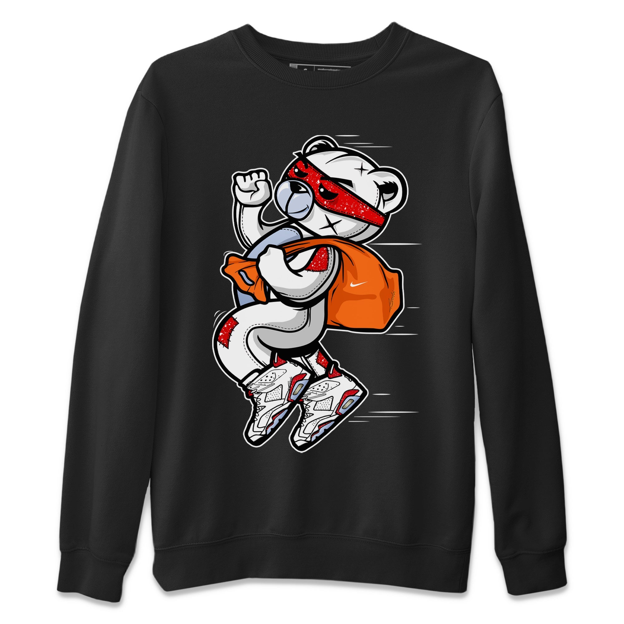 Thief Bear Unisex Sweater – Air Jordan 6 Red Velvet Cookies, Sneakers Matching Sweater