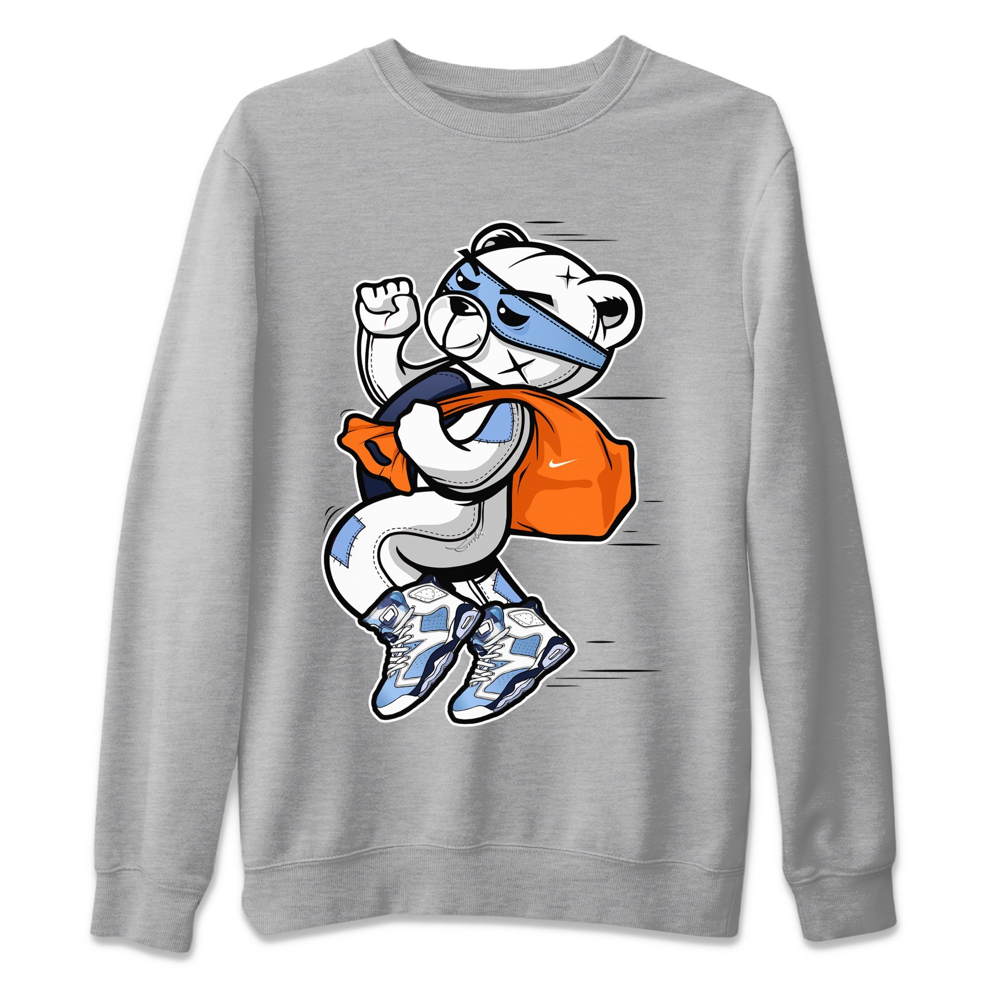 Thief Bear Unisex Sweater – Air Jordan 6 UNC, Sneakers Matching Sweater