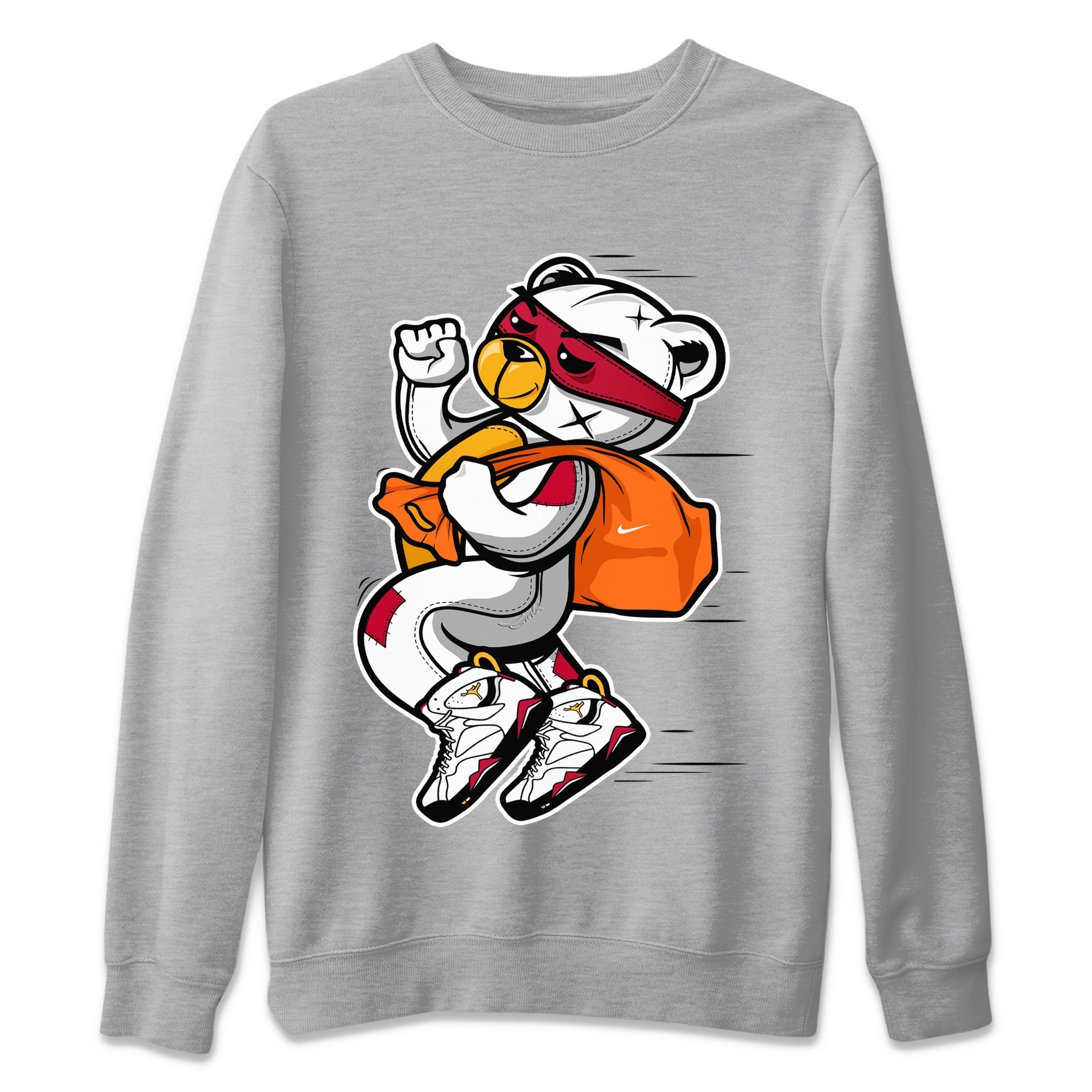 Thief Bear Unisex Sweater – Air Jordan 7 Cardinal, Sneakers Matching Sweater