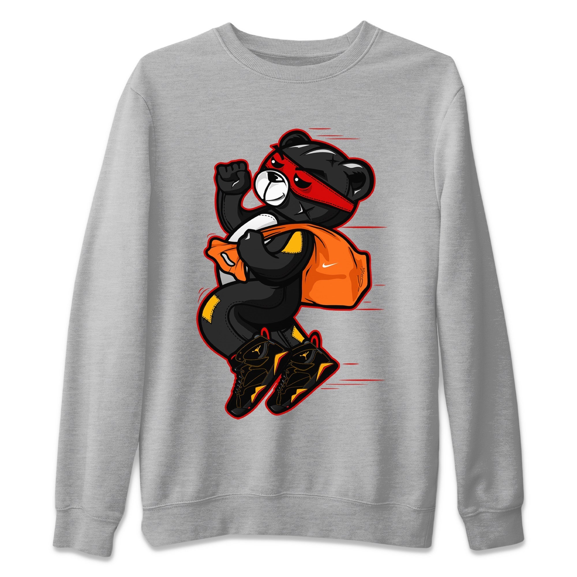 Thief Bear Unisex Sweater – Air Jordan 7 Citrus, Sneakers Matching Sweater