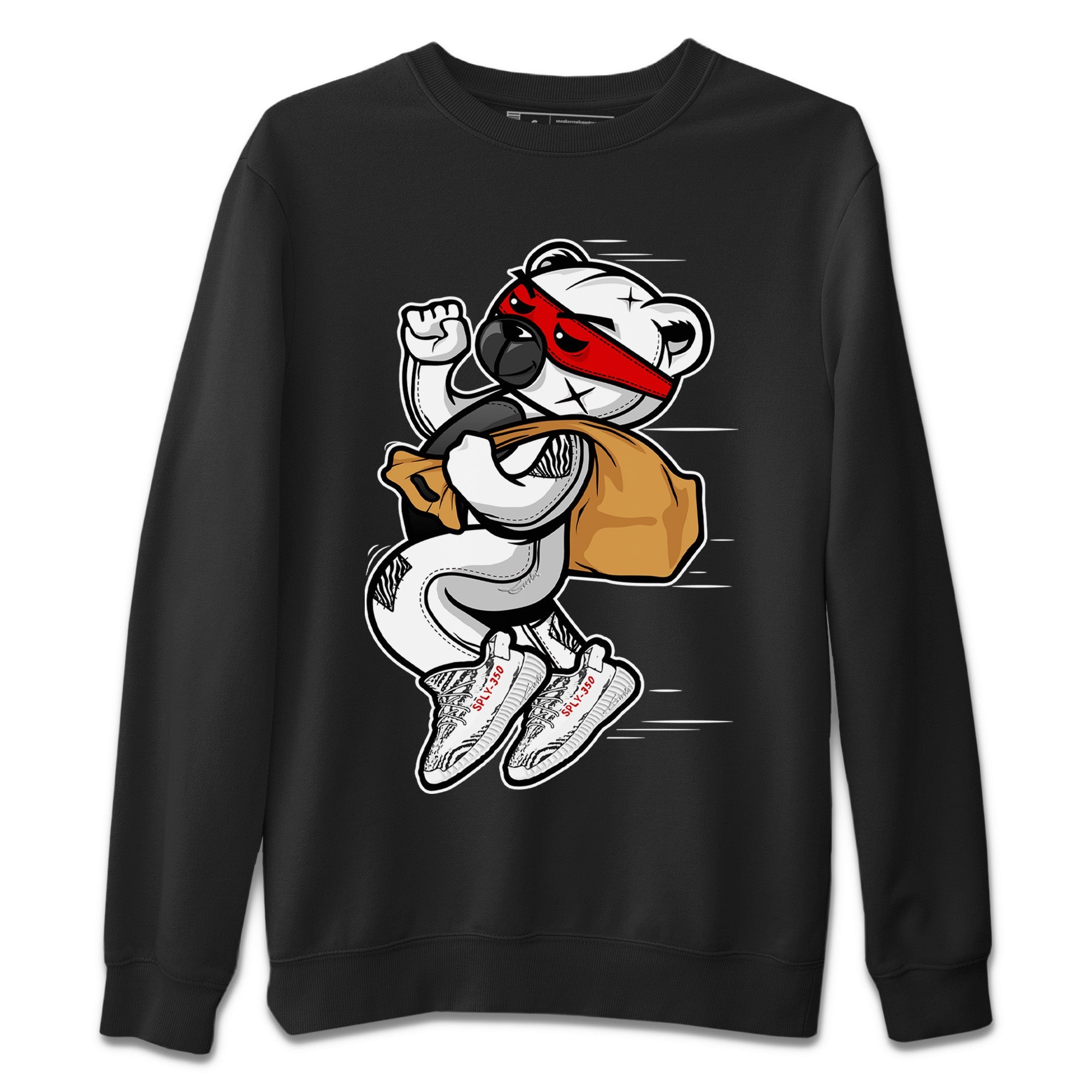 Thief Bear Unisex Sweater – Yeezy 350 Zebra, Sneakers Matching Sweater