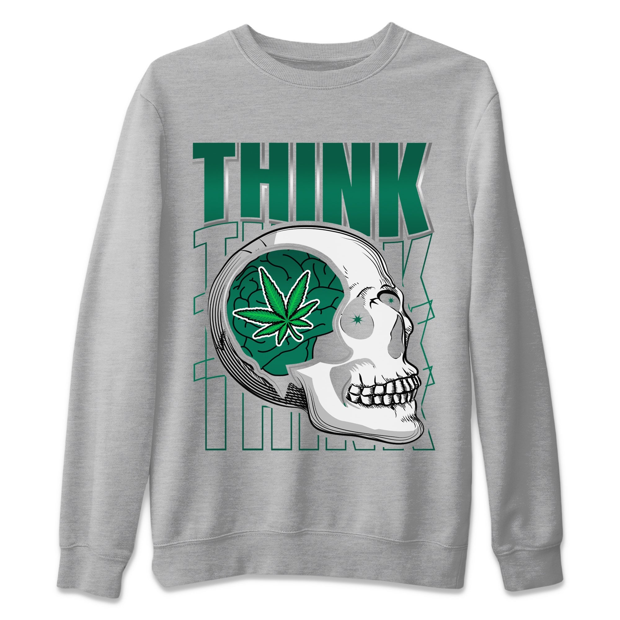 Think Skeleton Unisex Sweater – Air Jordan 1 Gorge Green, Sneakers Matching Sweater