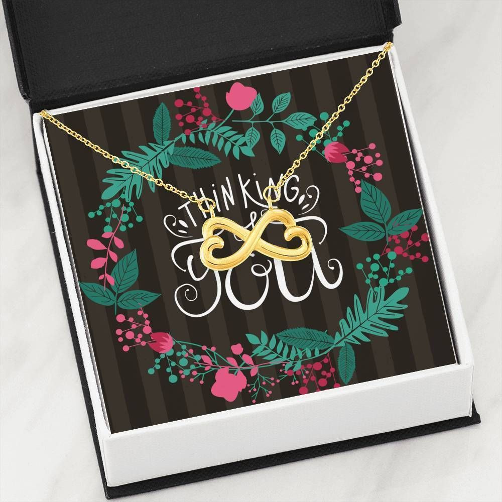 Thinking Of You Infinity Heart Necklace Gift For Mom