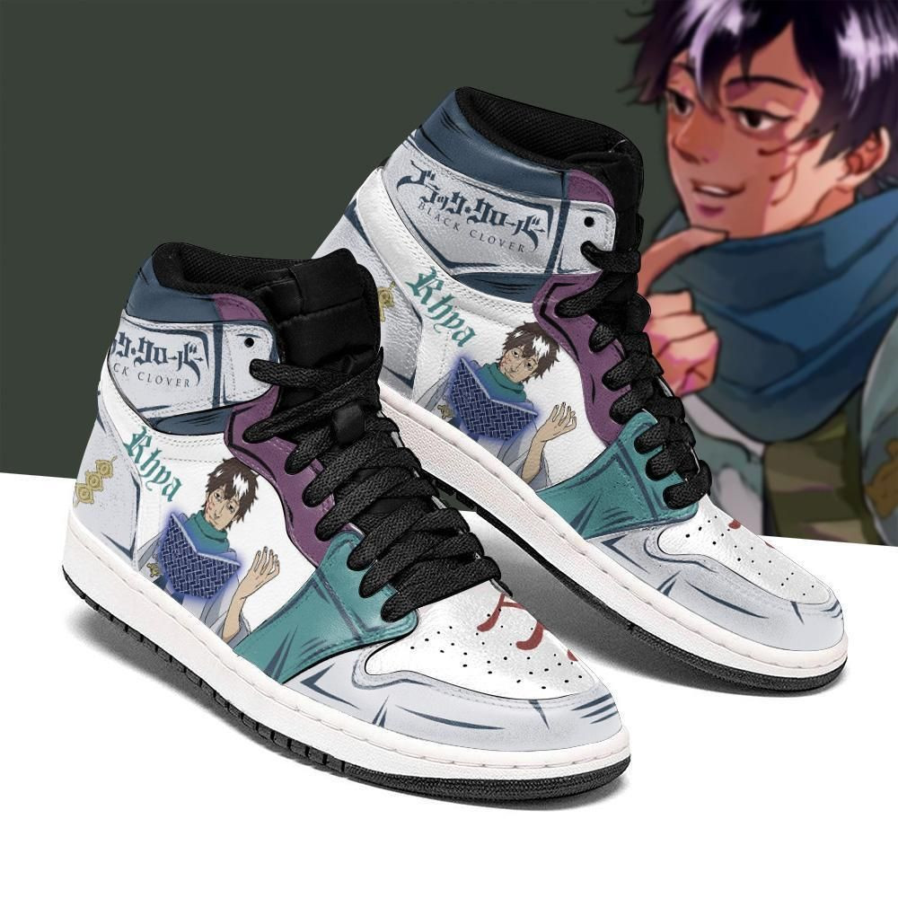 Third Eye Rhya Black Clover Anime 1 High Top Air Jordan Sneaker, Air Jordan Hightop