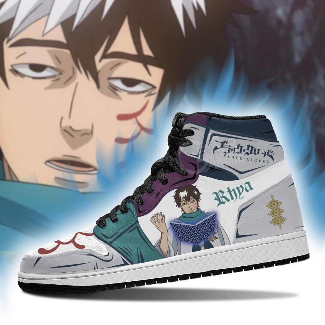 Third Eye Rhya JD1s Sneakers Black Clover Anime Shoes, Air Jordan Hightop