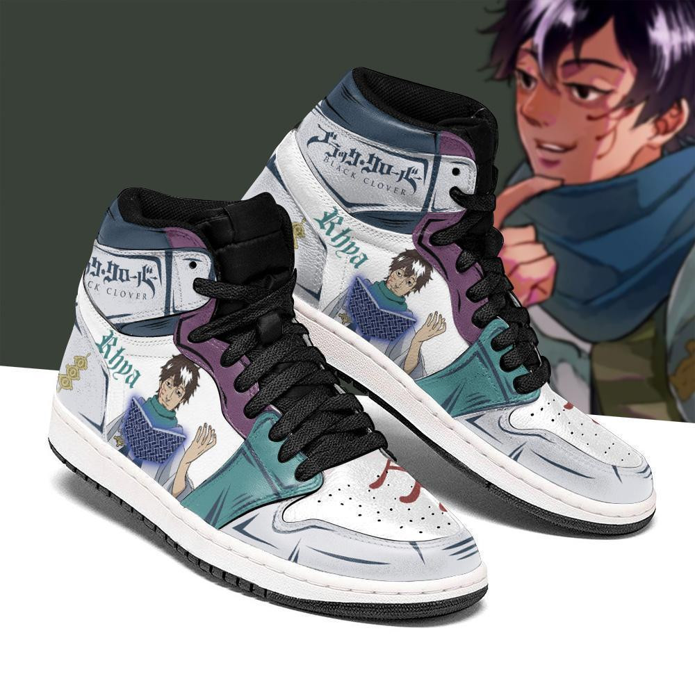 Third Eye Rhya JD1s Sneakers Black Clover Anime Shoes, Air Jordan Hightop