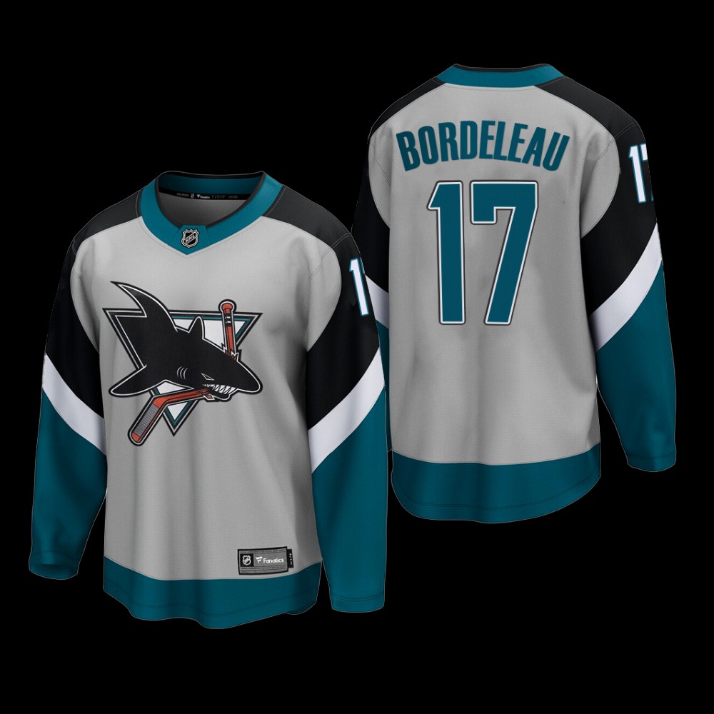 Thomas Bordeleau San Jose Sharks Special Edition Gray Reverse Retro Jersey