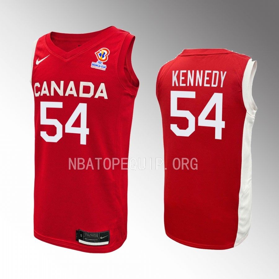 Thomas Kennedy Canada FIBA World Cup 2023 Red Jersey #54