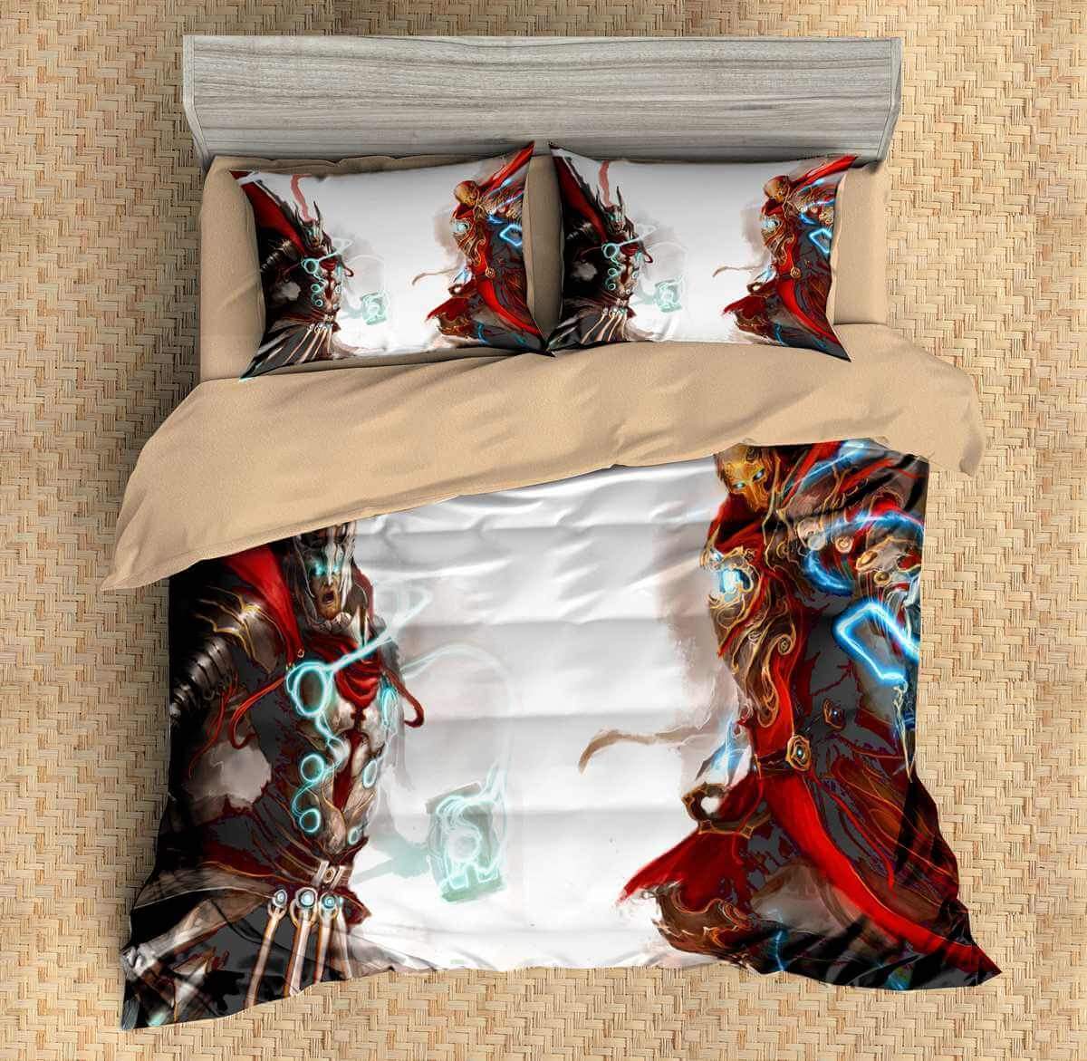 Thor Vs Iron Man 3D Customized Duvet Cover Bedding Set
