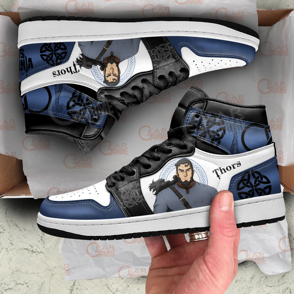 Thors JD1s Sneakers Vinland Saga Anime Shoes, Air Jordan Hightop