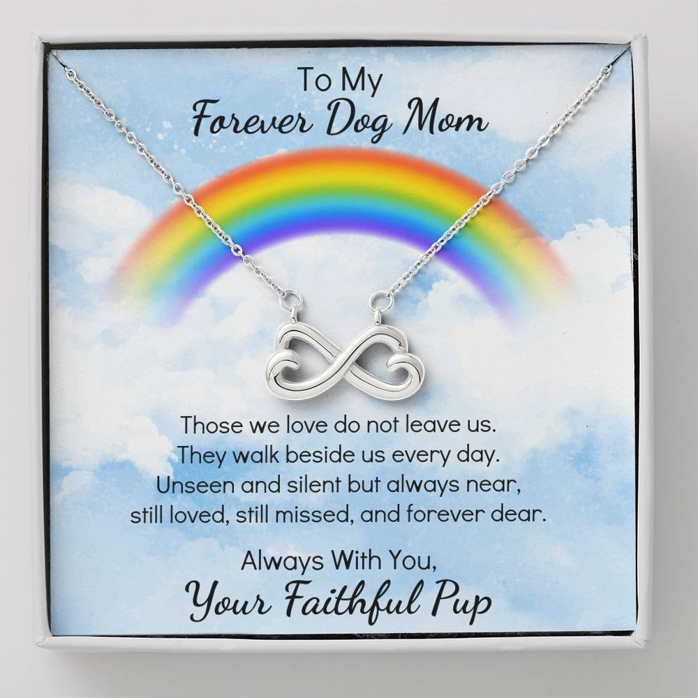Thoughtful Gift For Mom Infinity Heart Necklace Unseen And Silent But Always Near Still Loved